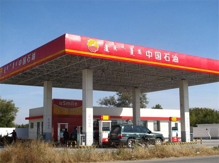崇州加油站钢结构网架案例1